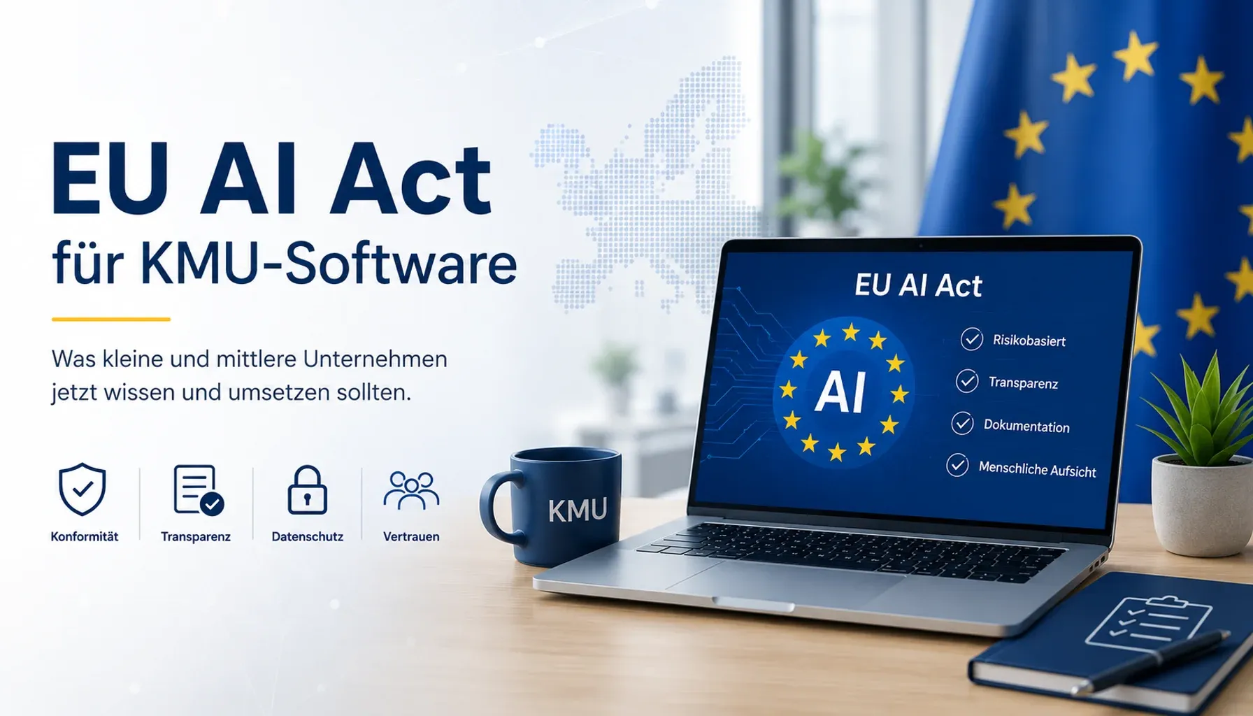 EU AI Act für KMU-Software — Pflichten zu Konformität, Transparenz, Datenschutz und Vertrauen für mittelständische Software-Projekte